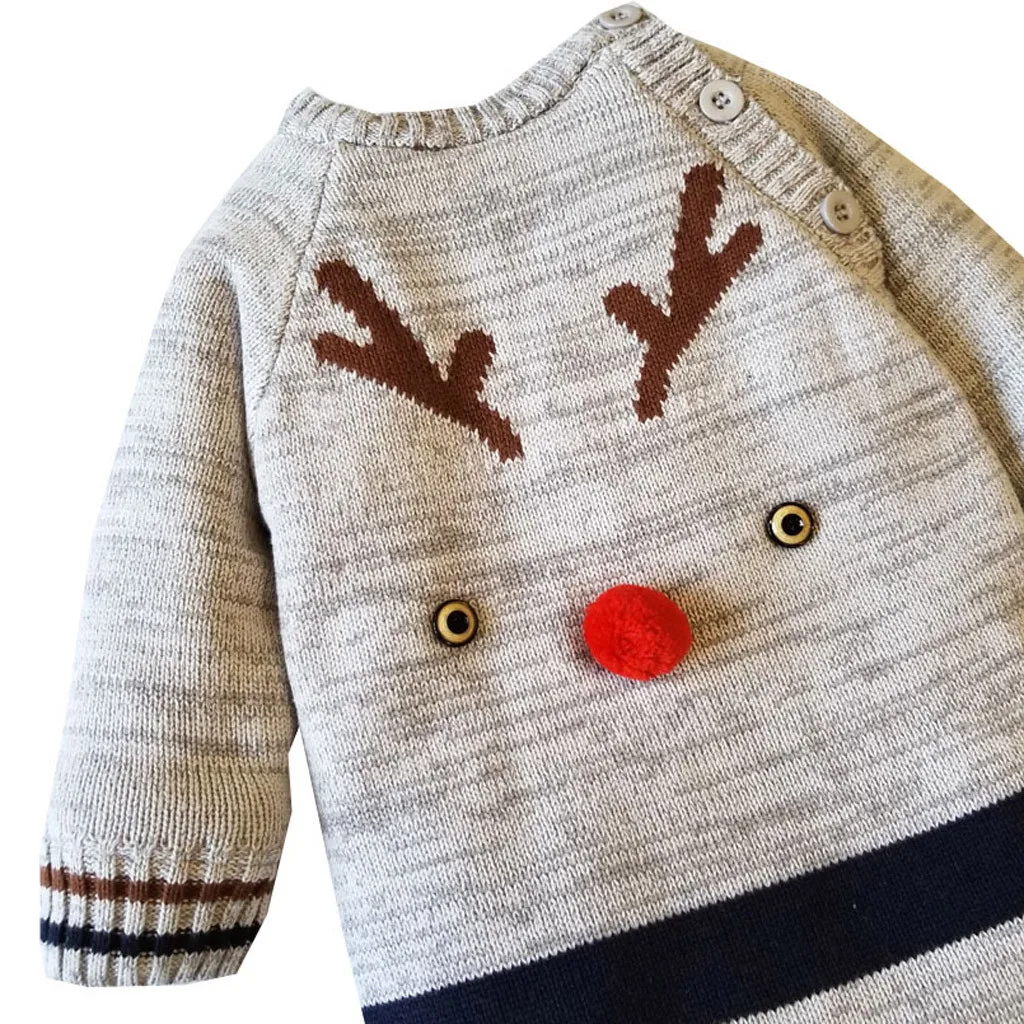 Рождественская Одежда для новорожденных мальчиков и девочек Рождественский