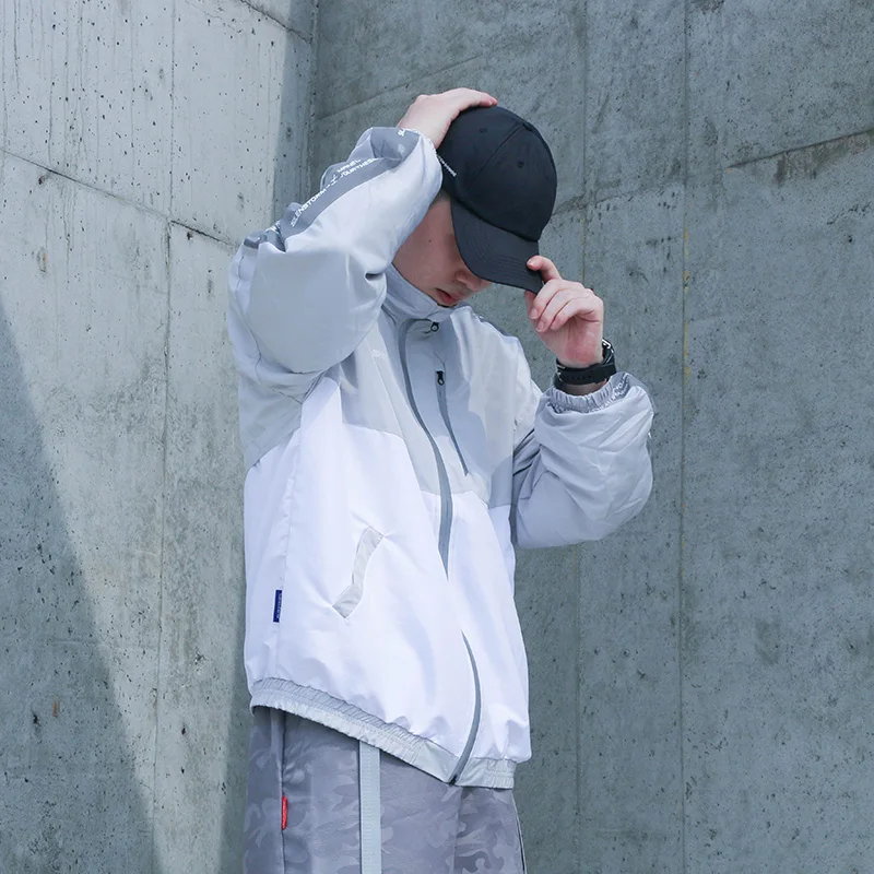 SILENSTORM Techwear мужская белая Светоотражающая куртка для бега спортивная форма