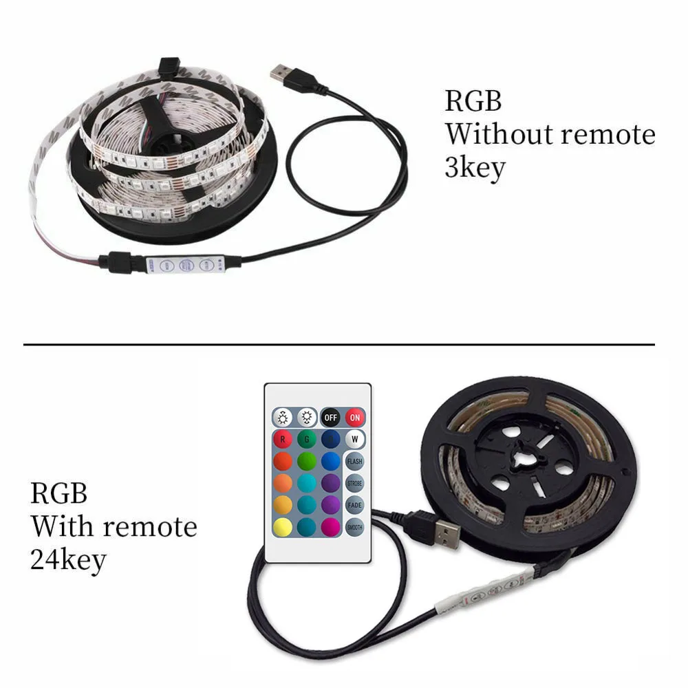 Светодиодный светильник RGB USB не водонепроницаемый DC5V 5050 SMD светодиодный с