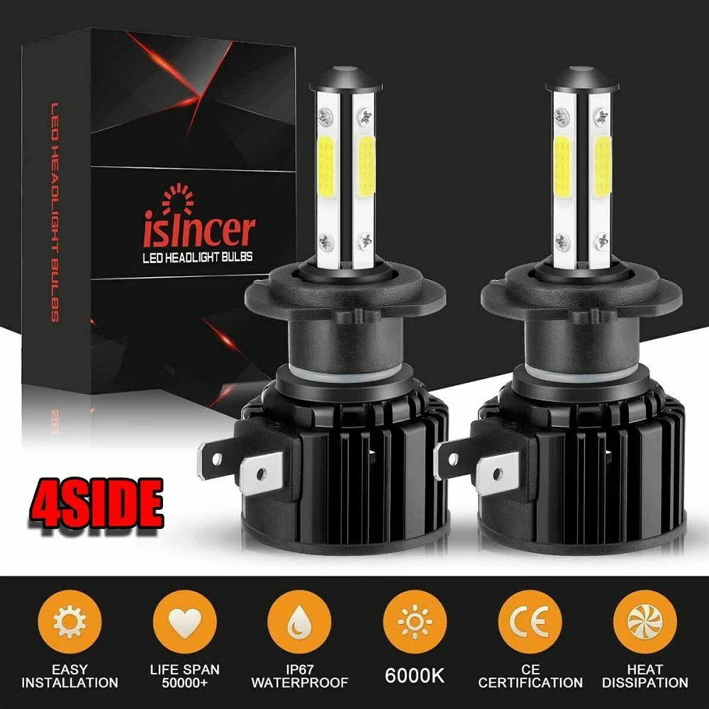 

2 шт. H7 H8 H9 H11 9005 9006 светодиодные фары 12V Мини фары лампы 20000Lm высокое Яркость Светодиодные Автомобильные фары лампы для автомобилей внедорожн...