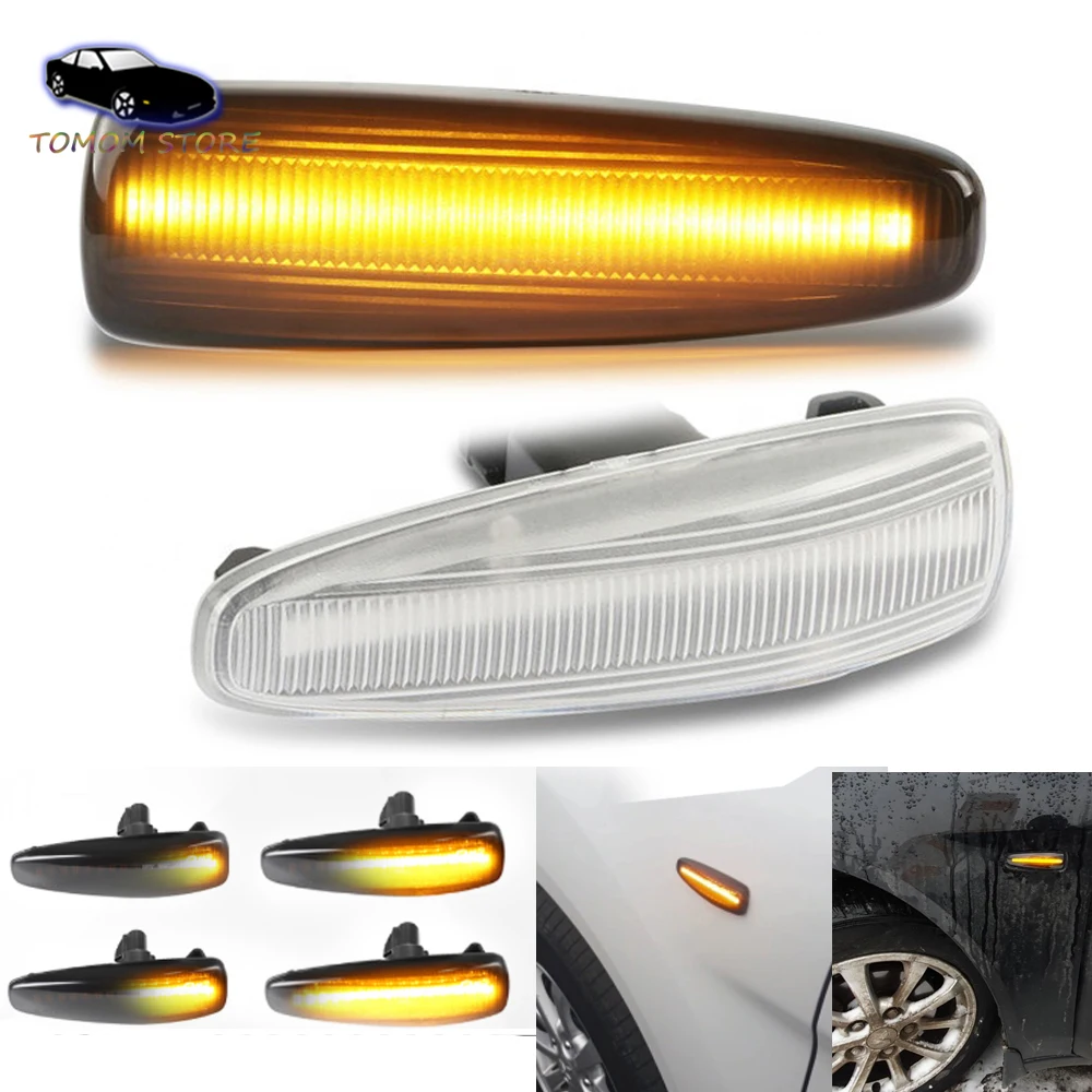 

1pair sequential flashing turn signal dynamic indicator lights for Mitsubishi Lancer Evolution X ASX Pajero Montero Outlander