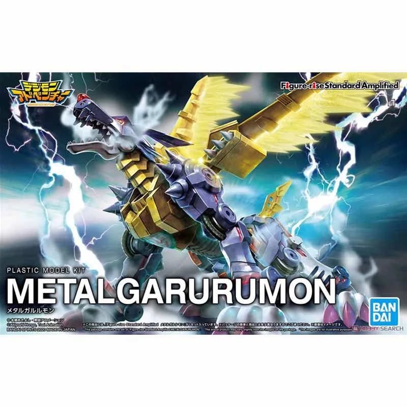 

Original Bandai Hobby Figure Rise Standard Digimon Adventure Metal Garurumon Anime Assembly Gundam Model Doll Adult Kids Toys