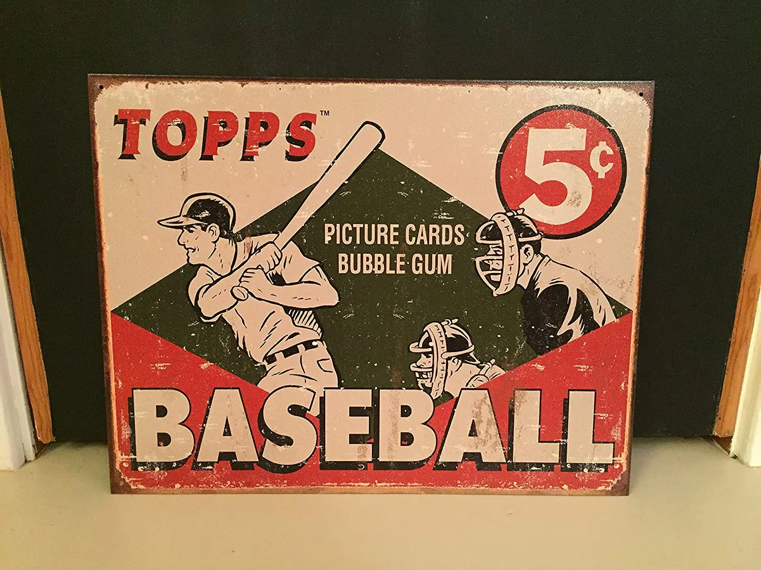 

Diuangfoong Topps Baseball Vintage Reproduction Metal Sign 12" x 8"