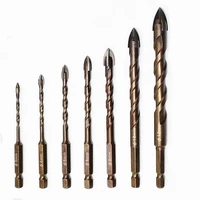 3 12mm 4 8pcs set hexagon shank four blade drill bit can be used for glass ceramic metal drilling concrete drill bit