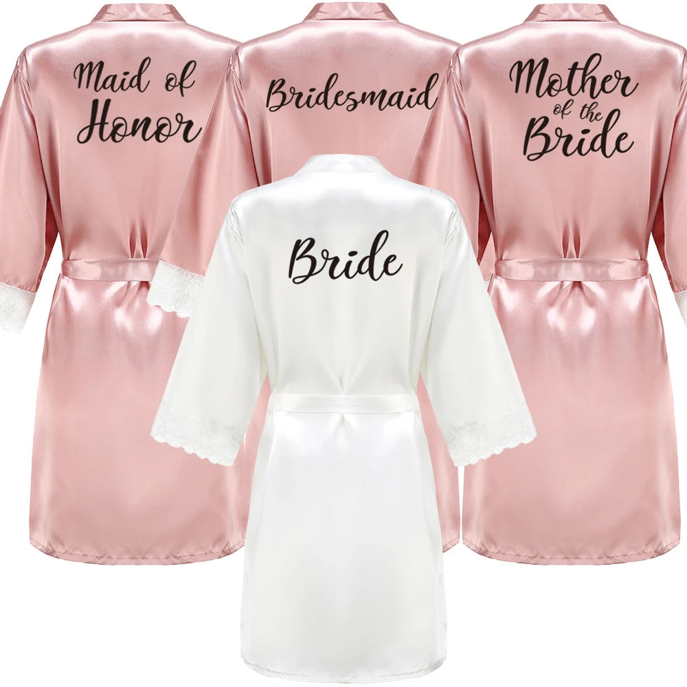 Летняя кружевная Пижама Свадебный халат для невесты и подружки - Цена: 687.66