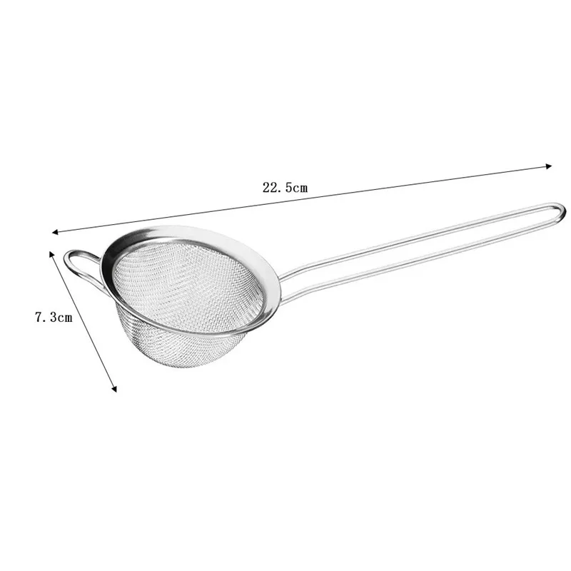 

Flour Sieve Colander Screen Mesh Handheld Tea Strainer Mesh Flour Oil Strainer Stainless Steel Kitchen