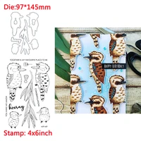 funny woodpeckers branch words new metal cutting diestransparent clear stamps for diy scrapbooking album paper cards new 2020