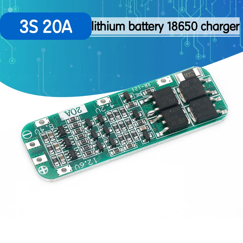 3S 20A литий ионный Батарея 18650 Зарядное устройство PCB плата защиты BMS для буровыми
