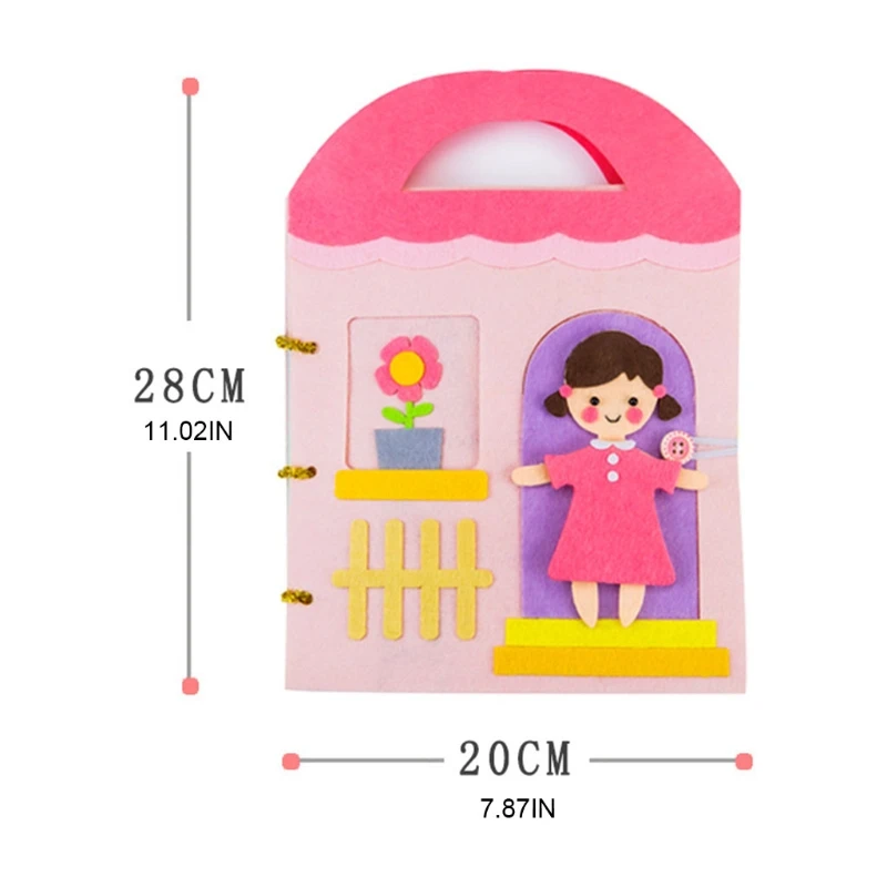 

Early Girls Educational Cloth Book DIY Premium Quality Soft Books for Toddlers Early Education Supplies Non-Woven Book
