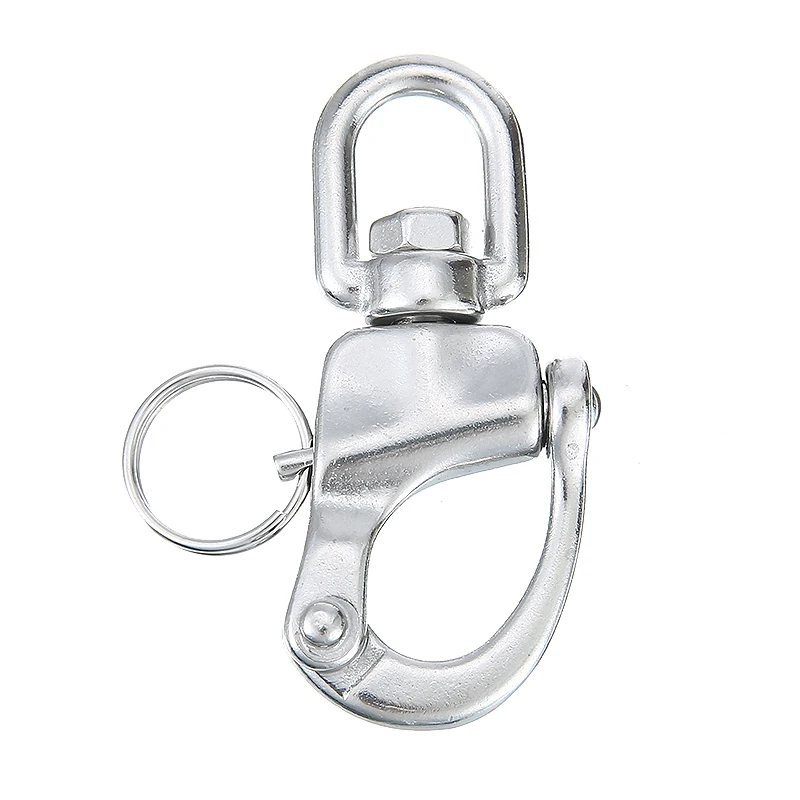 Вращающийся пружинный крючок из нержавеющей стали быстросъемная Скоба для лодки