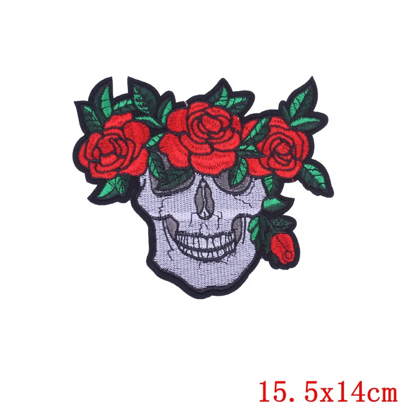 Праджня большой задней аппликацией черепа панк патчи для одежды бесплатная
