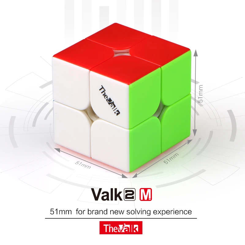 QiYi Valk2 M 2x2x2 Магнитный Волшебный куб скоростная головоломка Valk 2 POWER мальчики