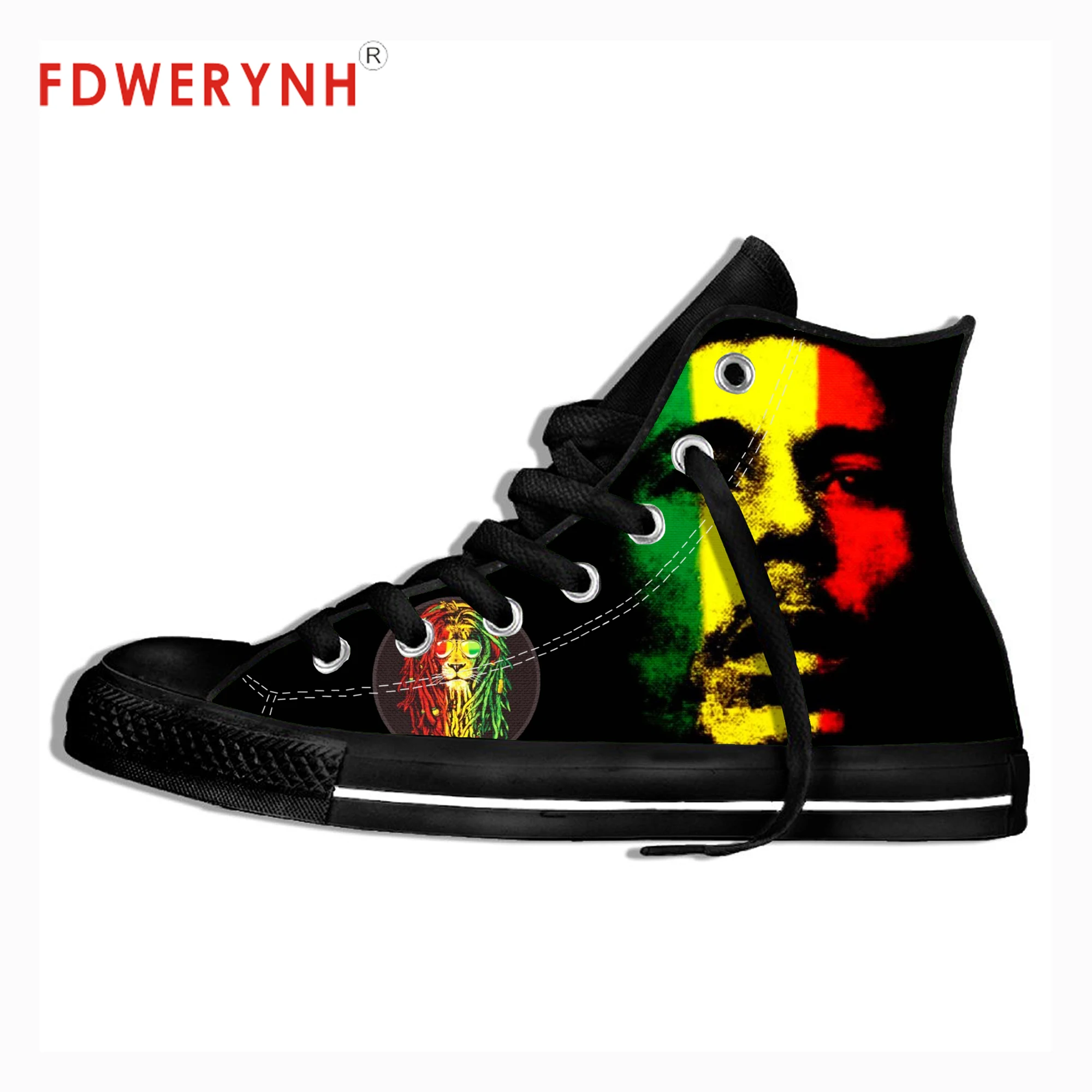 Высокая парусиновая мужская повседневная обувь Bob Marley; летняя Модная легкая дышащая обувь с большим логотипом для мужчин и женщин