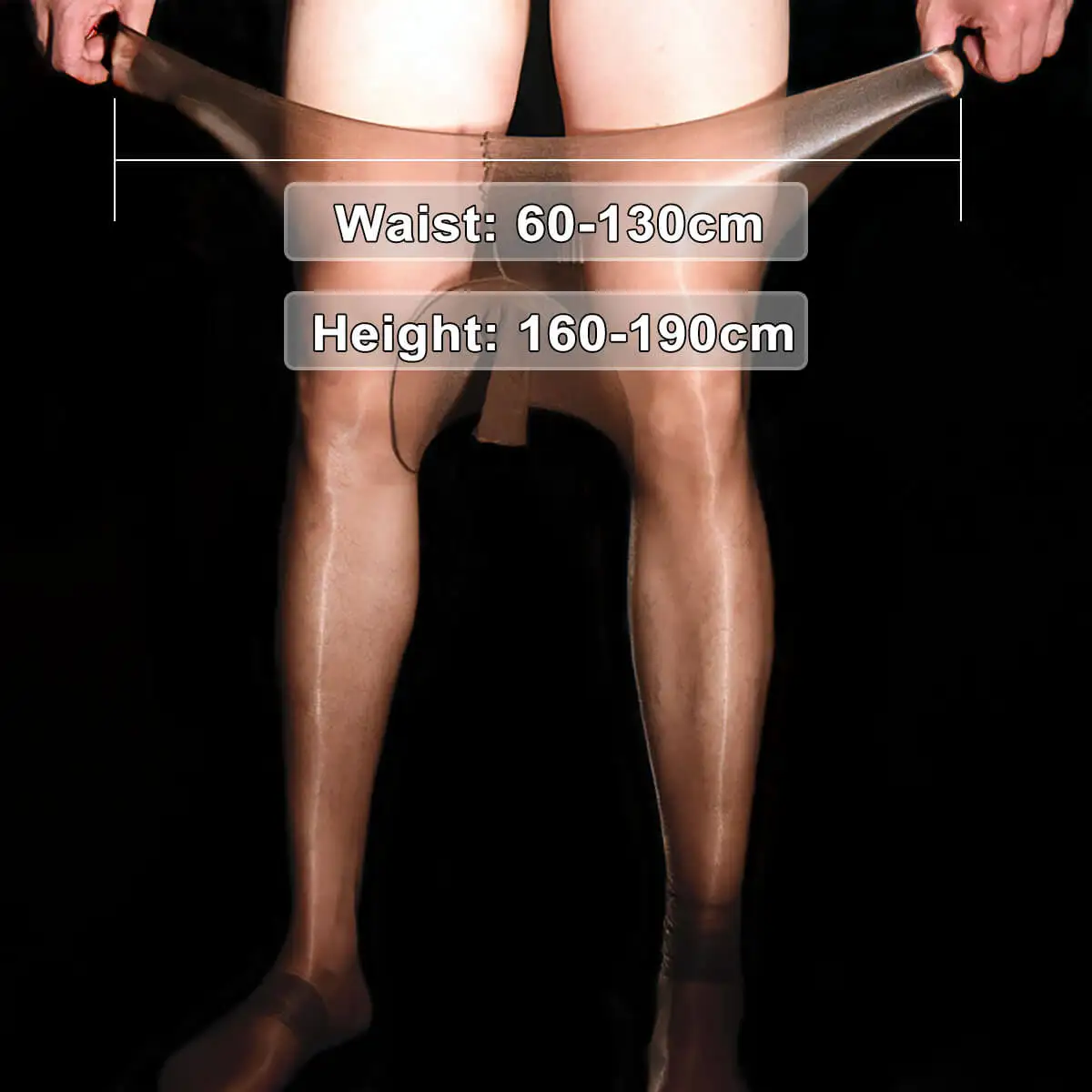 Metelam Men's 1D Ultra-thin Oil Shine Widen Crotch Man-Sheath Penis Sleeve JJ Open Pantyhose Sheer Glossy Tights Underwear