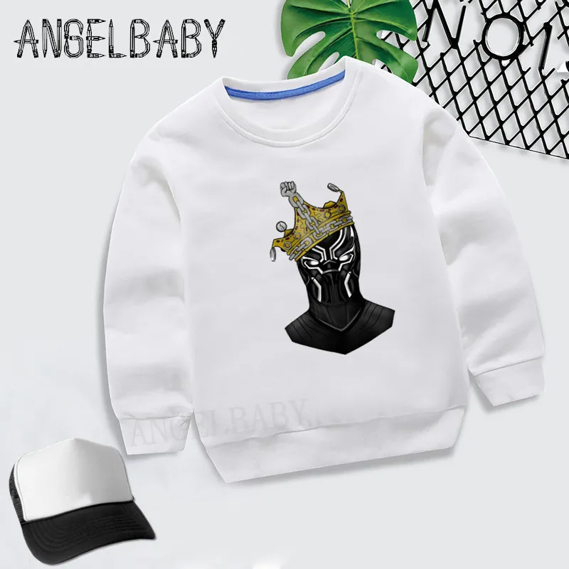 Свитер для мальчиков и девочек Детские толстовки с рисунком черной Пантеры