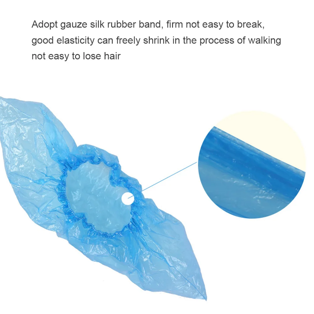 100 шт./упак. одноразовые бахилы утолщенной Пластик открытый дождливый день пол