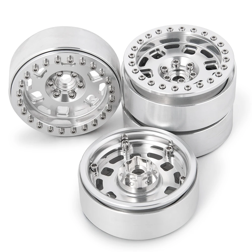 

YEAHRUN 2.2inch Aluminum Alloy Beadlock Wheel Hub Rims For 1/10 Axial SCX10 SCX10II 90046 Wraith 90018 D90 RC Crawler Car