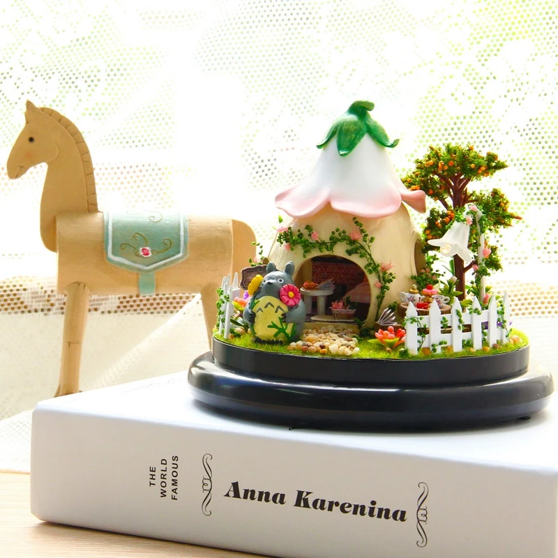 

BOA ROOM Dollhouse With Furnitures Wooden House Doll House Miniature DIY For Children Birthday Gift Mood for Love Toys B015