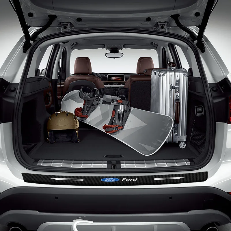 Защита заднего бампера автомобиля из углеродного волокна наклейка с отделкой от