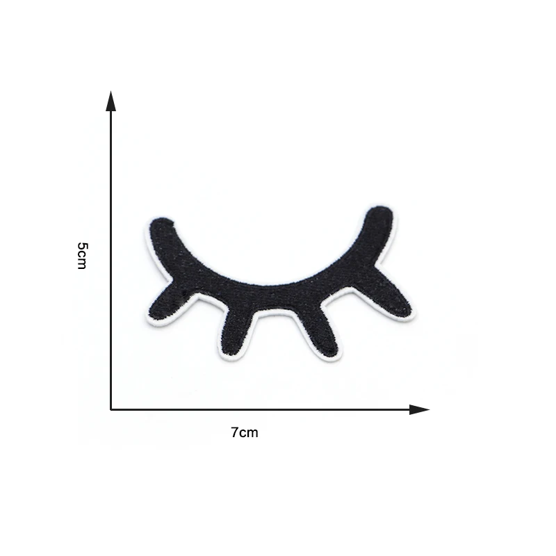 1 пара Черные Накладные накладные накладки с вышивкой ресниц для одежды