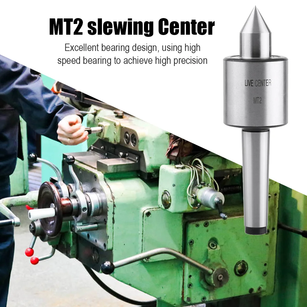 

MT2 Live Center MT2 Precision Rotary Live Revolving Milling Center Taper Bearing Metal Work Lathe Turning Tool Work Tool