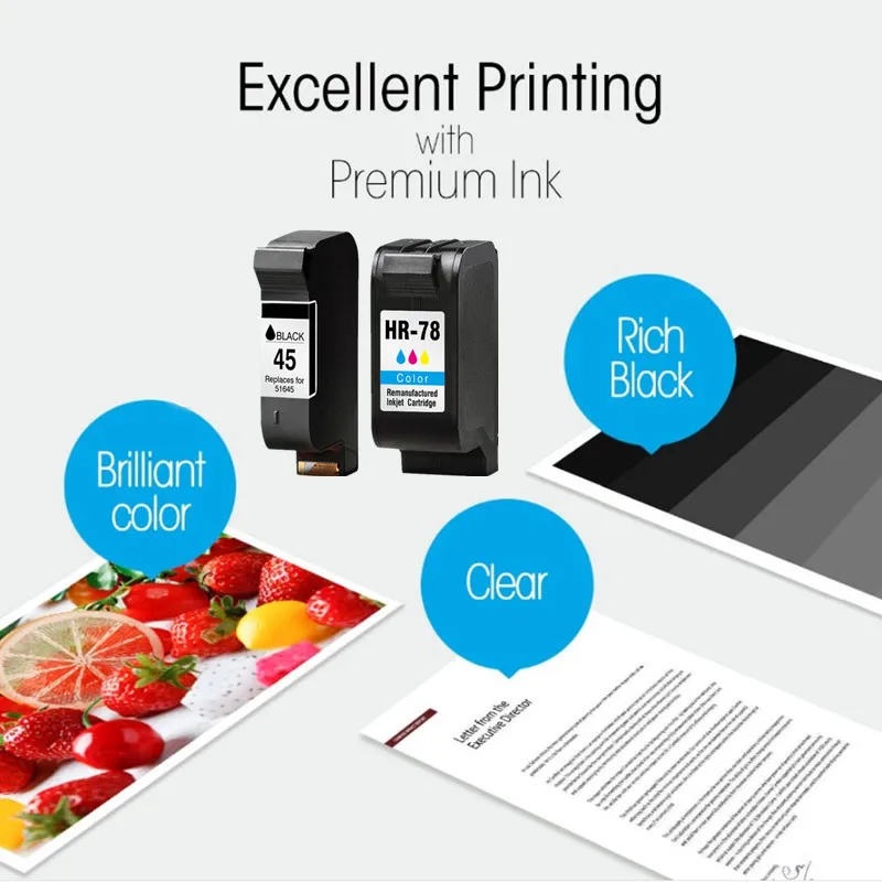 Чернильный картридж для принтеров HP 45 hp 78 deskjet 1220c 3820 3822 6122 6127 930c 932c 940c 950c