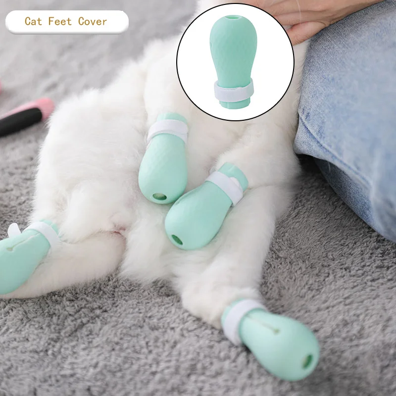 Cat anti-scratch shoes glove for cats  Shoes for dogs  supplies for cats dog  For Washing cat feet cover  cat bath Pet Bathing