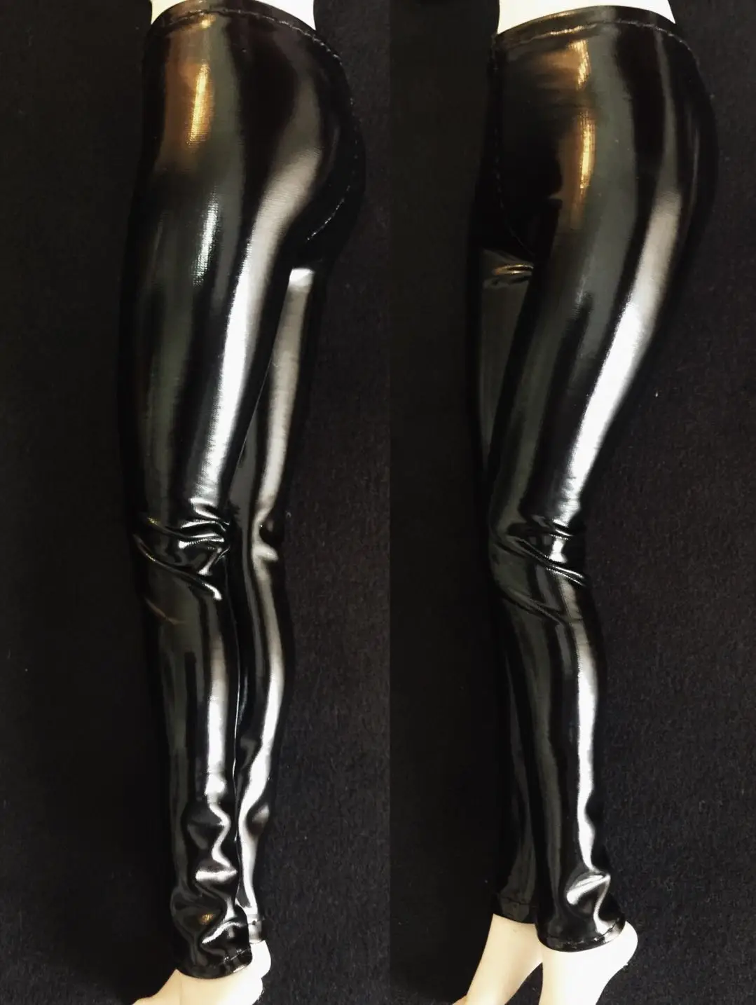 

1/6 Female Clothes Woman Sexy Tight Black Leather Pants for 12" Female Acction Figure PH Body