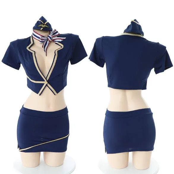 Air hostess костюмы костюм для женщин сексуальная женская форма одежда ночного клуба |