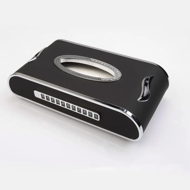 

Car Tissue Box Multifunctional Clock Stop Sign Tissue Holder Universal