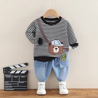 children clothes 2021 autumn winter new baby boys girls sports suit kids long sleeve sweater pants 2 piece infant baby clothing