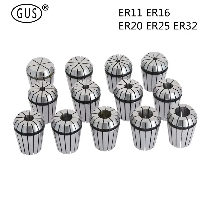 

1pcs ER Collet Chuck ER11 ER16 ER20 ER25 ER32 0.003mm for CNC Milling Tool Holder Engraving Machine Lathe Mill Spring Spindle