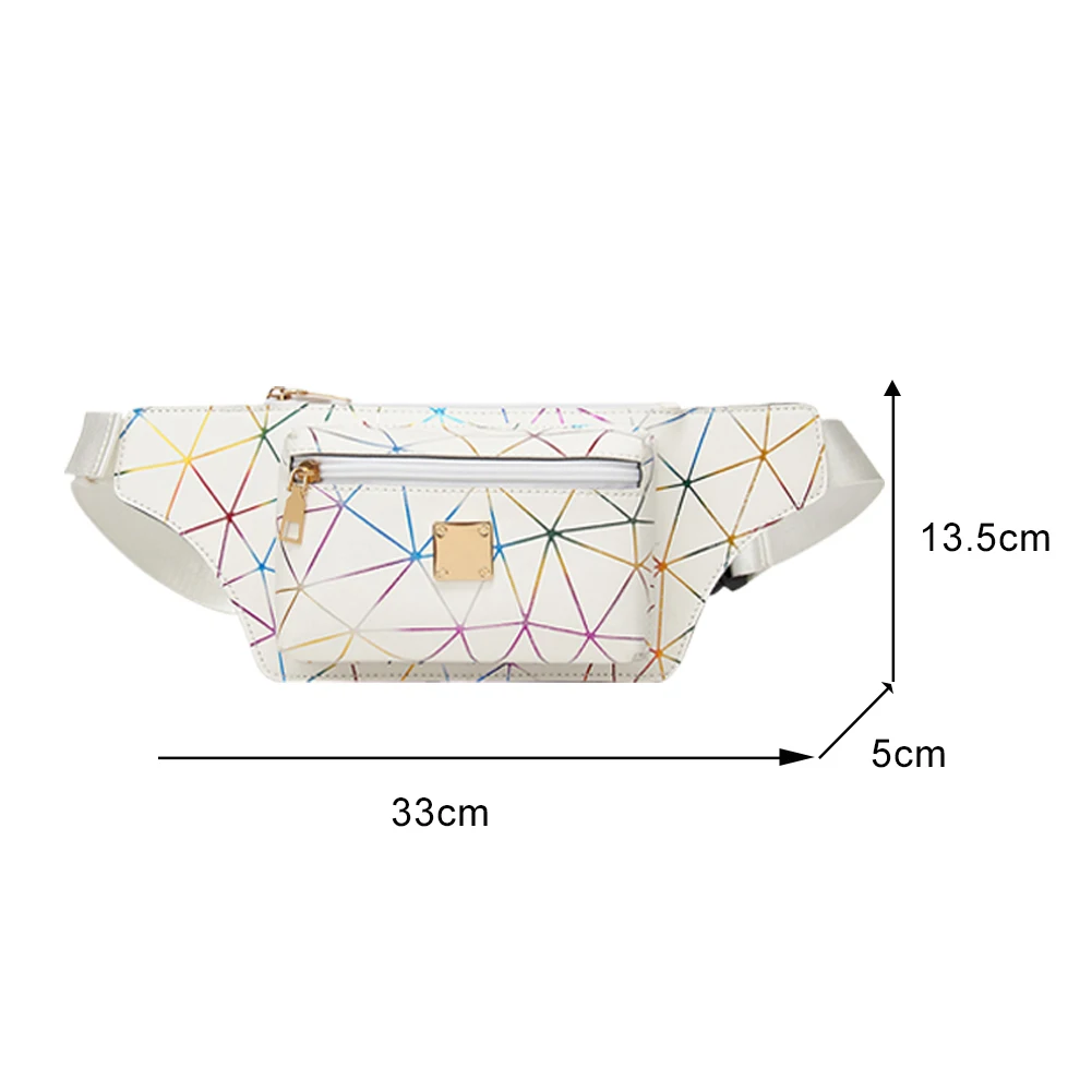 

2021 Casual Ladies Travel Chest Bag Travel Sport Small Purse Vintage Women Print PU Leather Fanny Pack Large Capacity Waist Bag