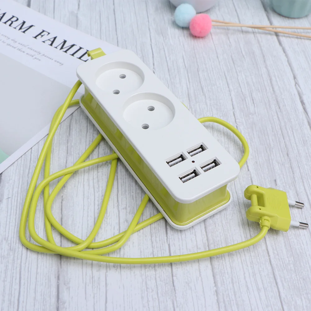 

European Standard Charging Safety Socket Wide Voltage 4pcs USB Port and 4pcs Socket Smart Charging Socket for Home Store Restaur
