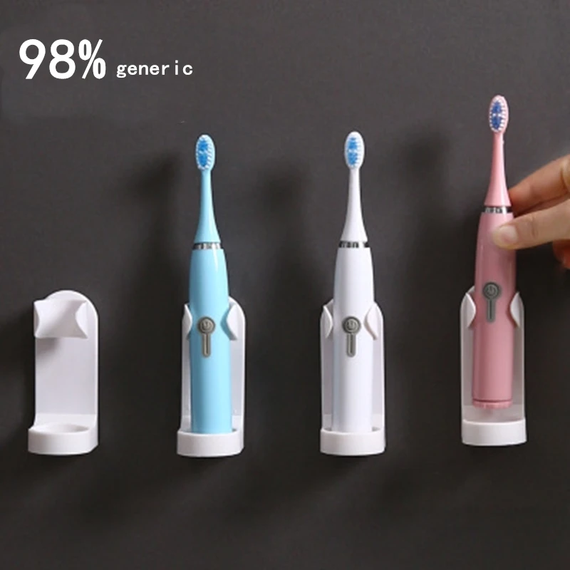 

1Pc ABS Traceless Stand Rack Toothbrush Organizer Electric Toothbrush Wall-Mounted Holder Space-saving Bathroom Accessories