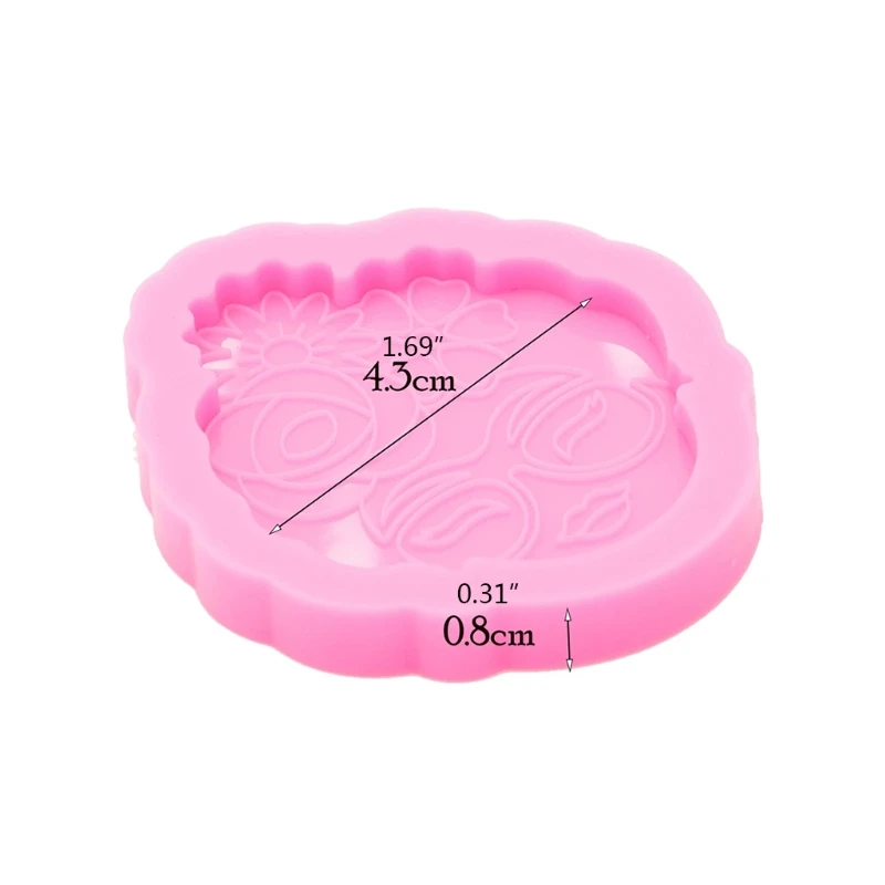 

Keychain Epoxy Resin Mold Key Chain Pendants Silicone Mould DIY Crafts Decorations Casting Tool