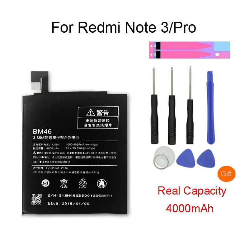 Оригинальный аккумулятор для телефона BM46 Xiaomi Redmi Note 3 5 5A 7 Pro 6 BN45 BN31 BN48 BN4A запасные