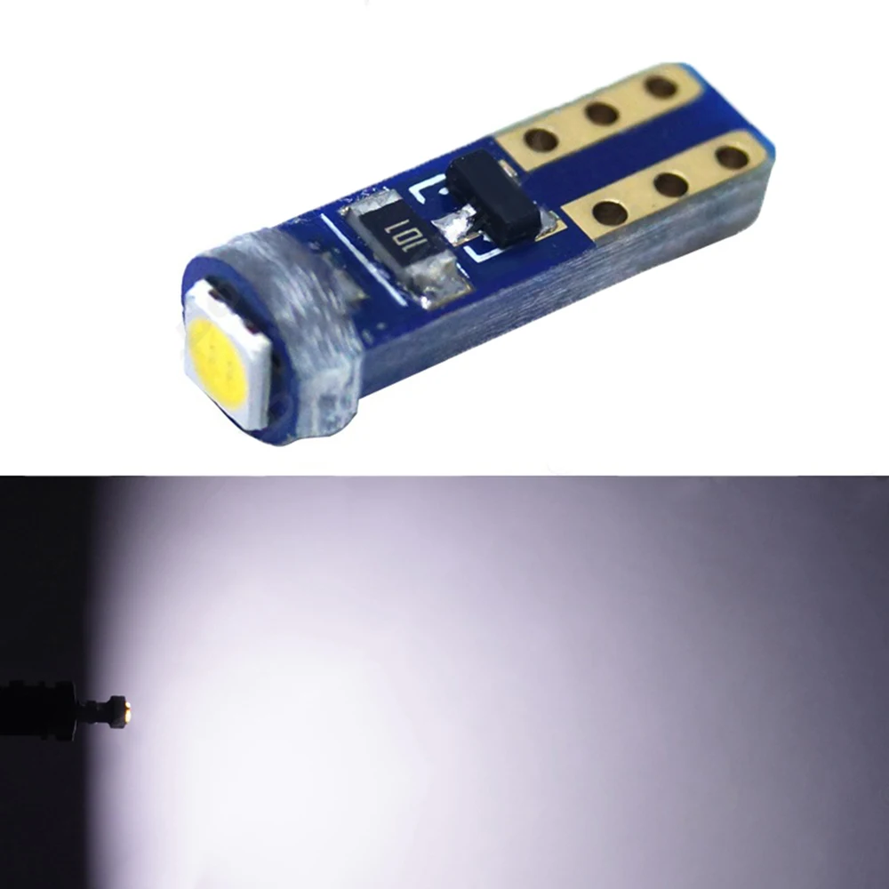 T5 3030 1SMD Габаритные фонари для автомобиля 2721 1 Светодиодная лампа номерного знака