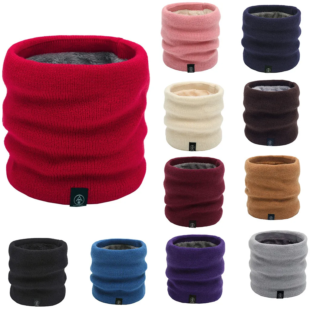 Женский шарф унисекс однотонный палантин теплый флисовый вязаный шарфы шаль