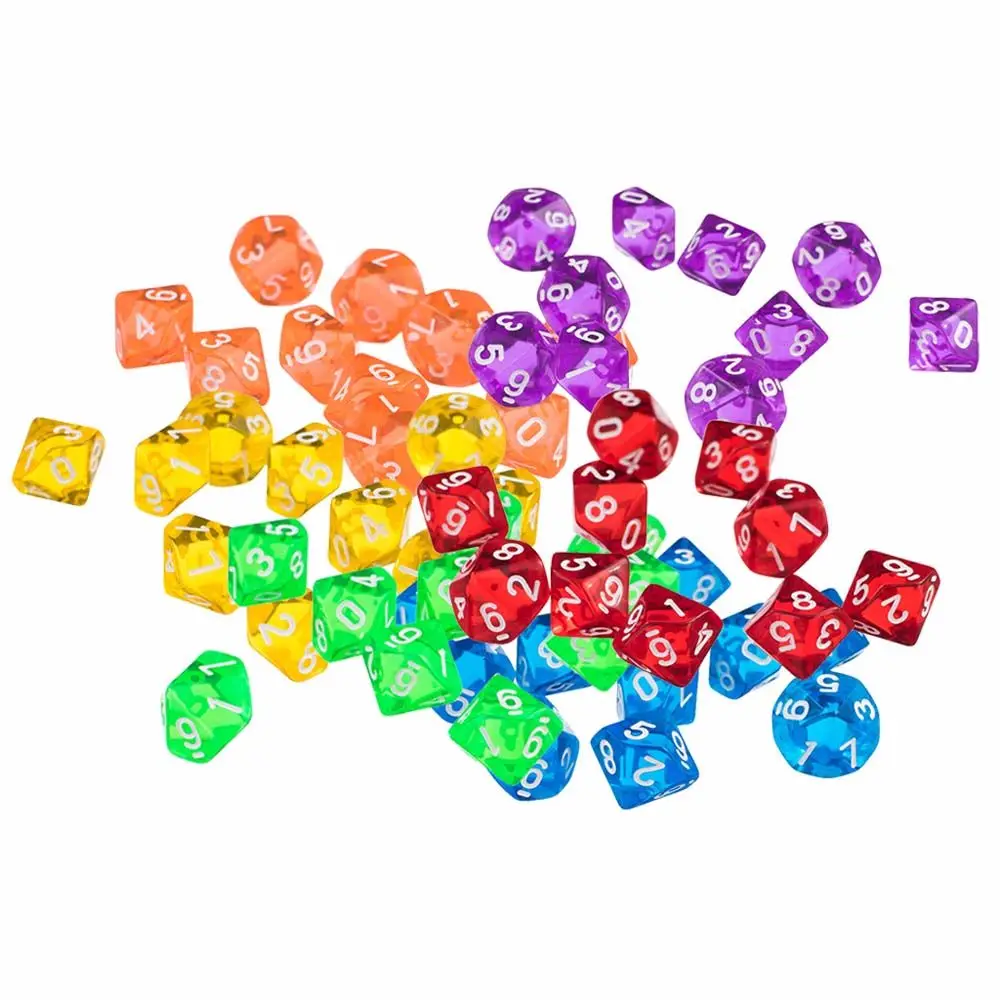 10pcs 10 Sided D10 Dices Role Playing Games Party Favor Board Game Lovers Dice Toy Gift | Спорт и развлечения