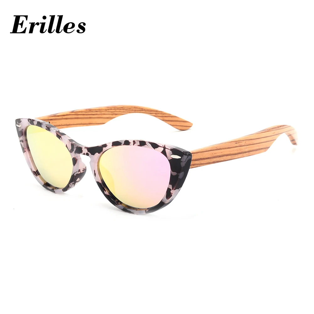 

Natural Wooden Sunglasses Women Polarized UV400 Fashion Sexy Cat Eye Sun Glasses Original Wood Oculos De Sol Feminino With Case