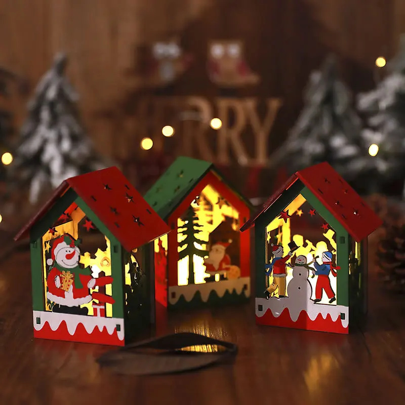 

Christmas Snowflakes Wooden Pendants DIY Cabin Xmas Tree Ornament Home Hanging Decor Christmas Decorations for Home Navidad 2022