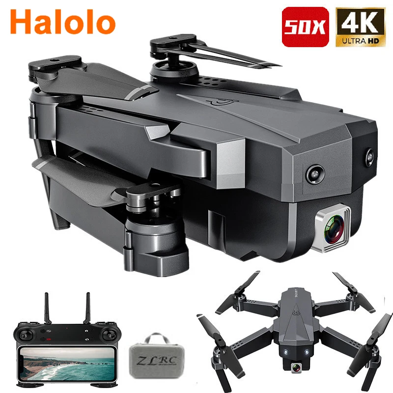 Halolo Best Drone 4K with HD Camera WIFI 1080P Camera Follow Me Quadcopter FPV Smart Drone Long Battery Life Altitude Hold RC