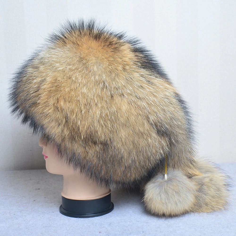 Лидер продаж русская зимняя шапка из натурального Лисьего меха теплая мягкая