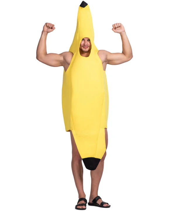 

Halloween Adult Role Play Carnival banana cosplay costume fruits jumpsuit