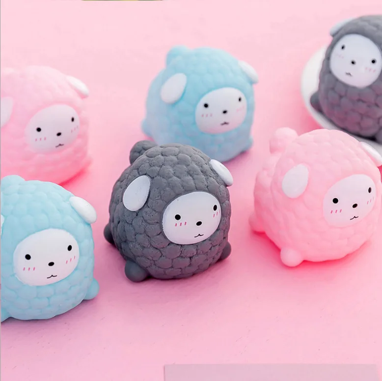 0-36 months soothing baby shower toy little sheep mini cute animal pinch call BB sound baby play water toy children toy gift