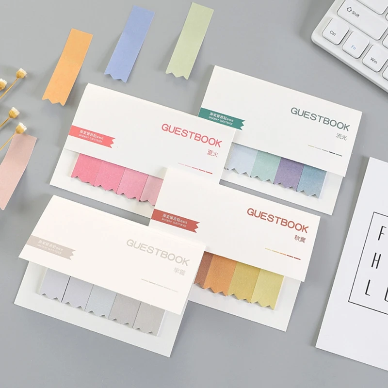 

4/7Pcs Creative Gradient Color Classification Memo Pad Sticky Notes Writing Pads PXPA