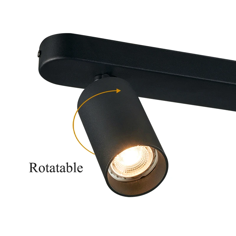 

Dimmable Multi-Head Surface Mounted Ceiling Anti-Glare Living Room Bedroom Long Linear Guide-Free Light 7W/12W LED Downlight