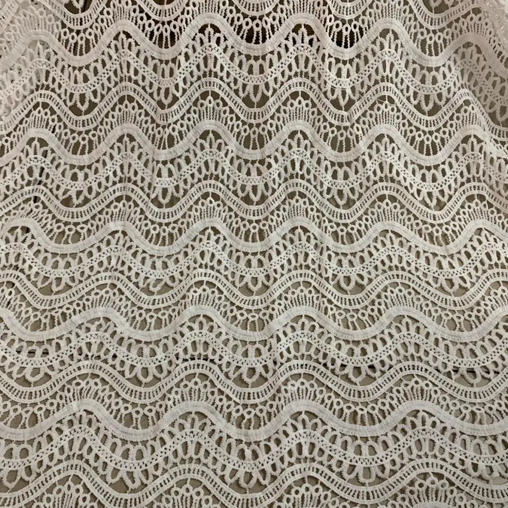 Нигерийская кружевная ткань 2019 Высококачественная африканская Водорастворимая