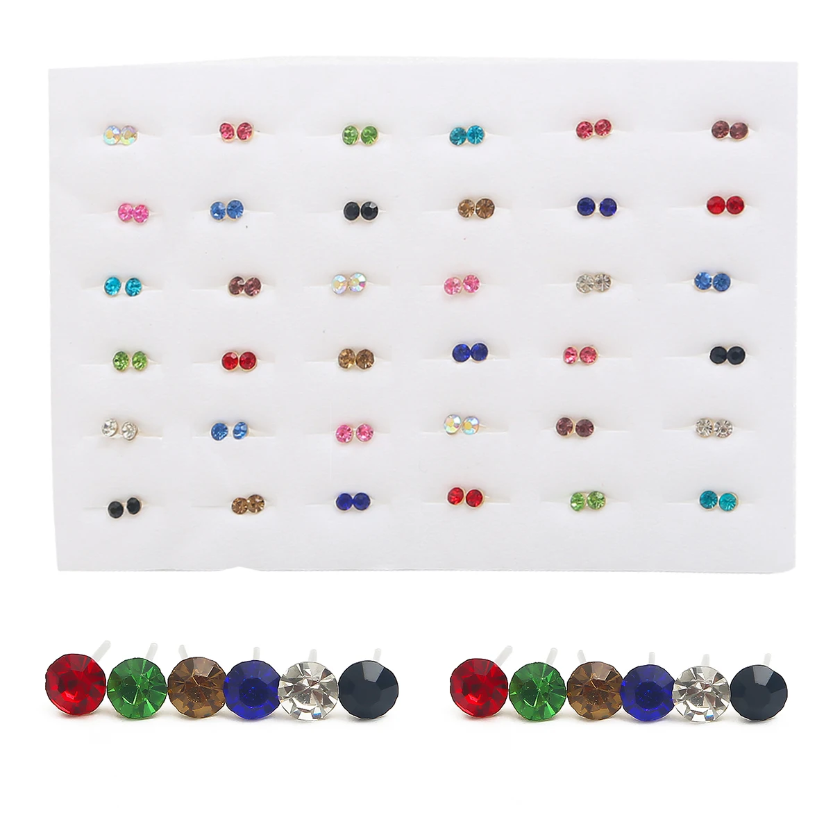 2021 тренд 18 100 пар Кристалл серьги в форме цветка геометрической формы животных